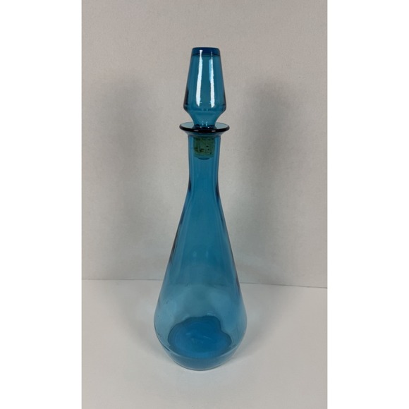 Downy Other - VTG Downy Fabric Softener Blue Glass Bottle Decanter 13 1/2 Inches Tall